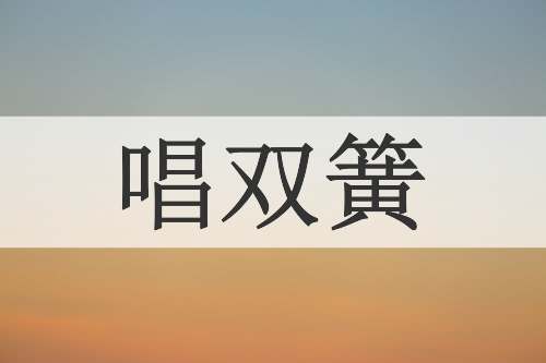 唱双簧