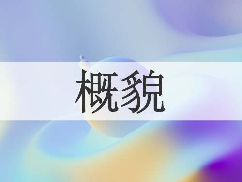 概貌