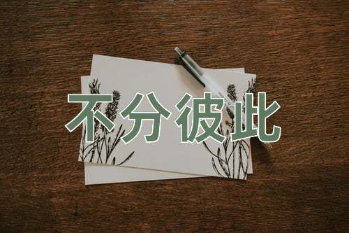 成语不分彼此