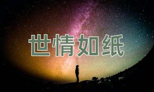 成语世情如纸