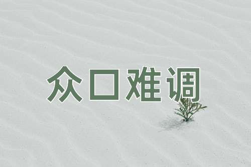 成语众口难调