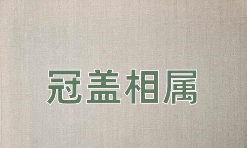 成语冠盖相属