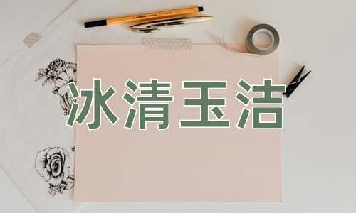 成语冰清玉洁