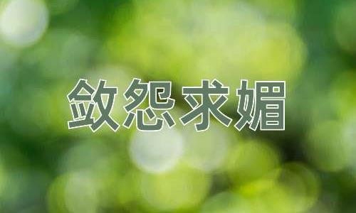 成语敛怨求媚