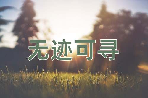 成语无迹可寻