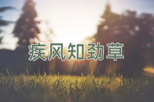 成语疾风知劲草