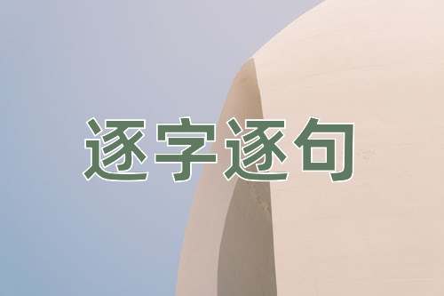 成语逐字逐句