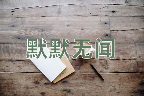 成语默默无闻